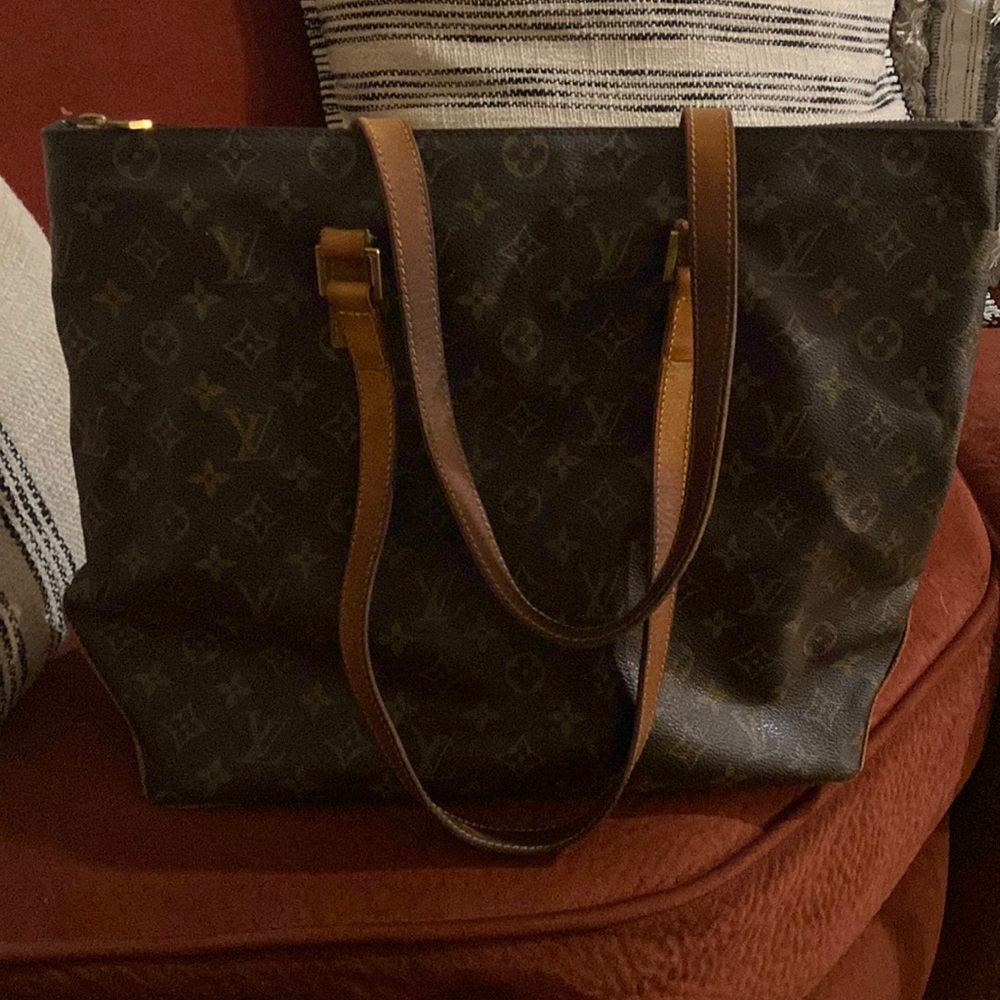 Monogram Cabas piano Louis Vuitton zip tote bag Authentic